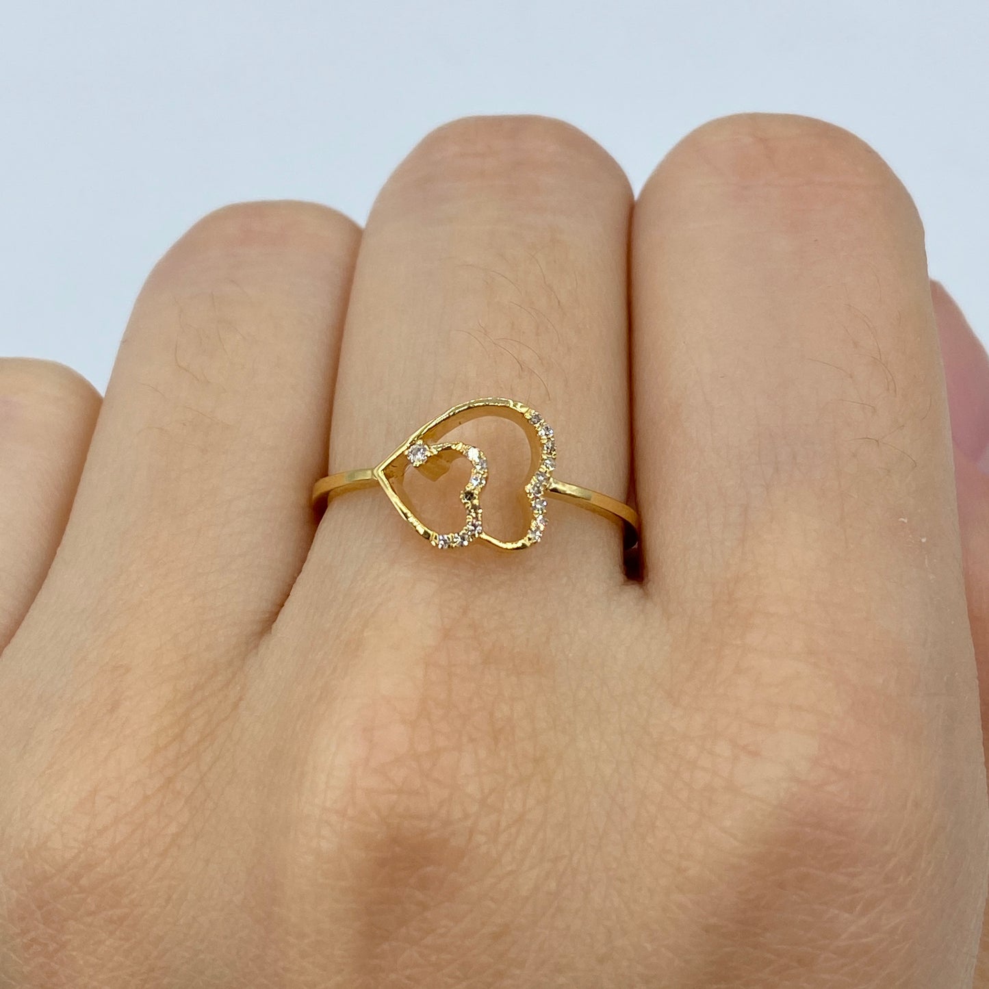14K Aime Heart Diamond Ring