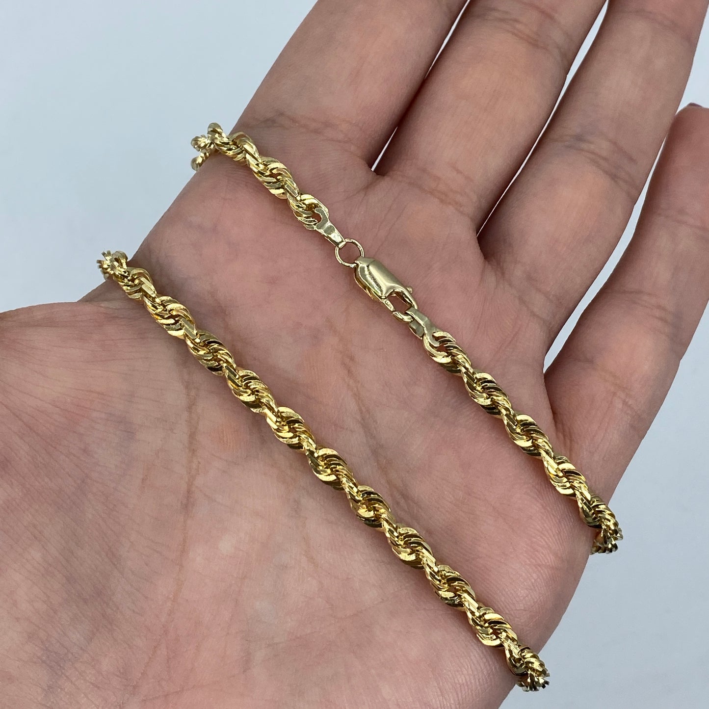 10K 4MM Rope Chain 23"