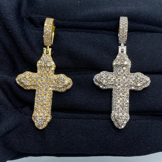 10K Passion Cross Diamond Pendant