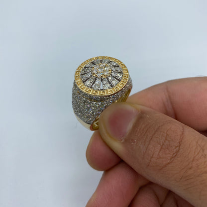 14K Circle Web Diamond Ring