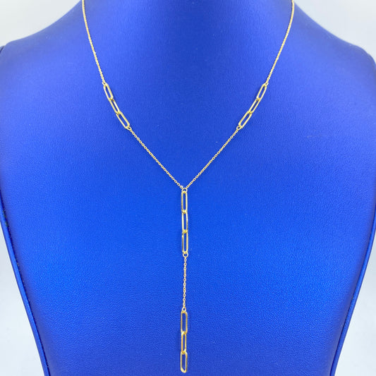 14K Park Ave Lariat Necklace 17"