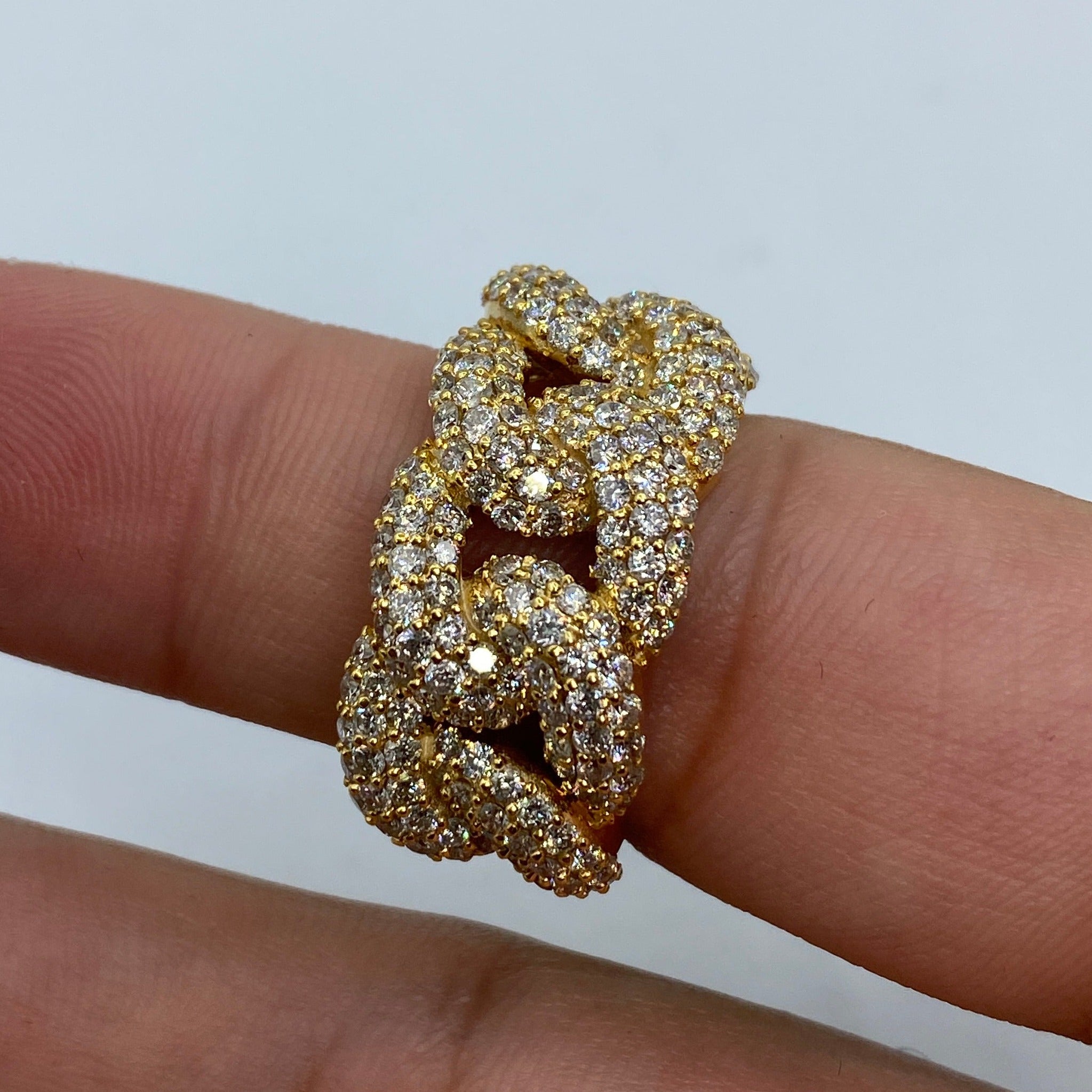 Iced out hot sale cuban ring