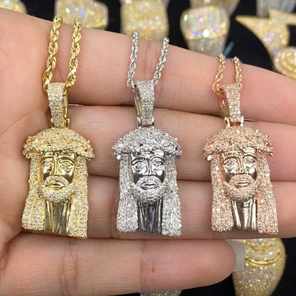 10K/14K Jesus Head Diamond Pendant – Jason's Jewelry Creations