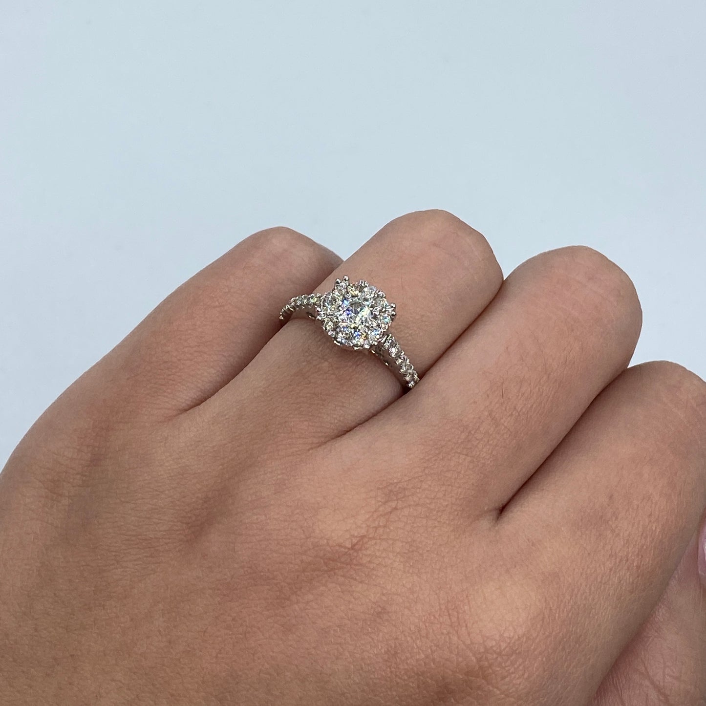 14K Juliet Circle Diamond Engagement Ring