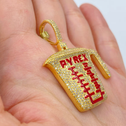 10K Pyrex Diamond Pendant