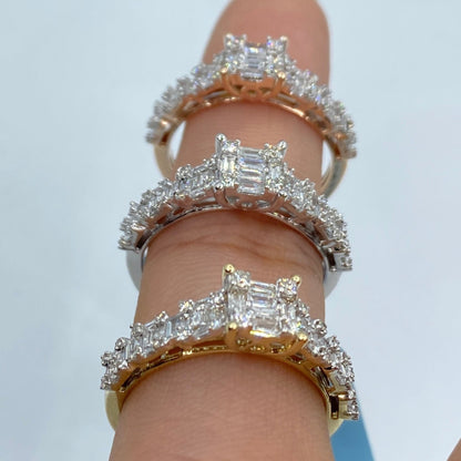 14K Capitol Diamond Baguette Ring