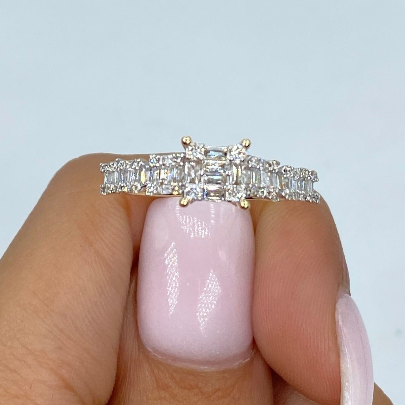 14K Capitol Diamond Baguette Ring