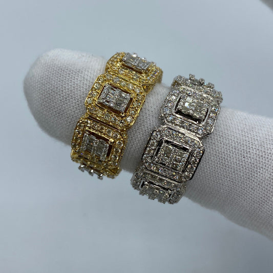 14K Eternity Square Diamond Baguette Ring