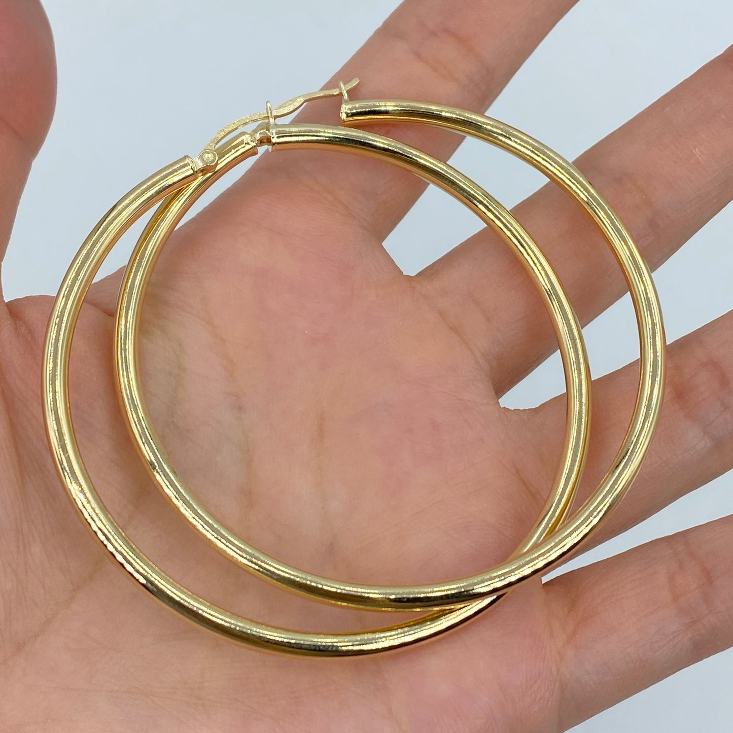 14K Gold Hoop Earrings 3.5MM