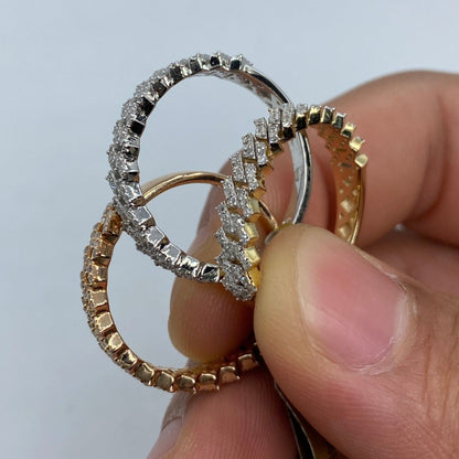 10K Classic Cuban Link Diamond Ring