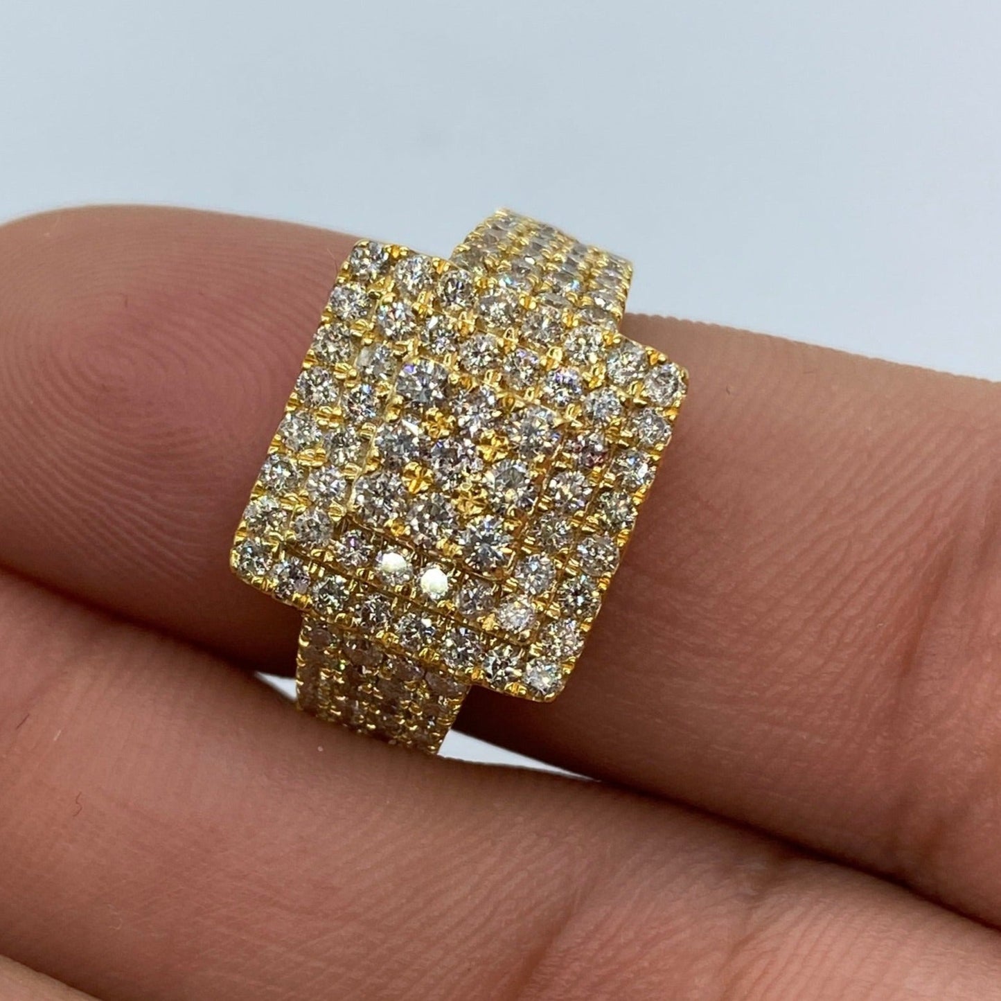 10K Square Love Diamond Ring