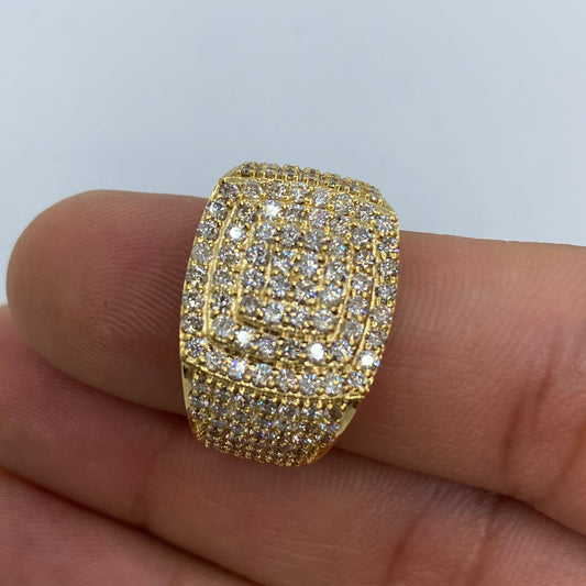 10K Square Titan Diamond Ring