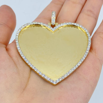 10K Amore Heart Diamond Pendant