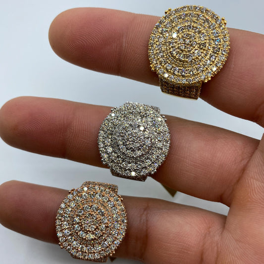 10K Jumbo Icy Time Circle Diamond Ring