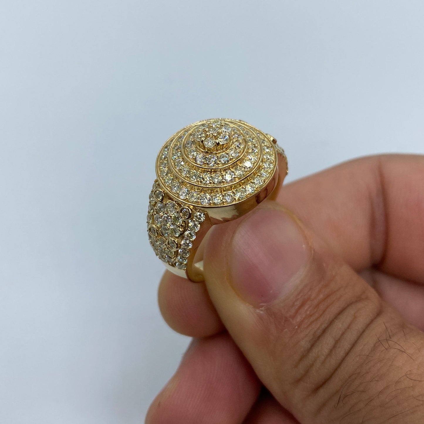 14K Wave Diamond Ring