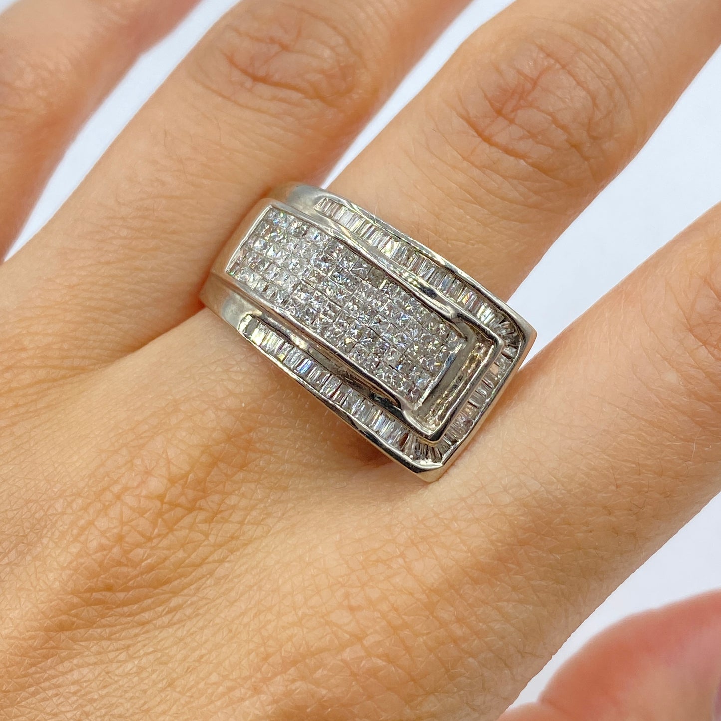 14K Revival Baguette Diamond Ring