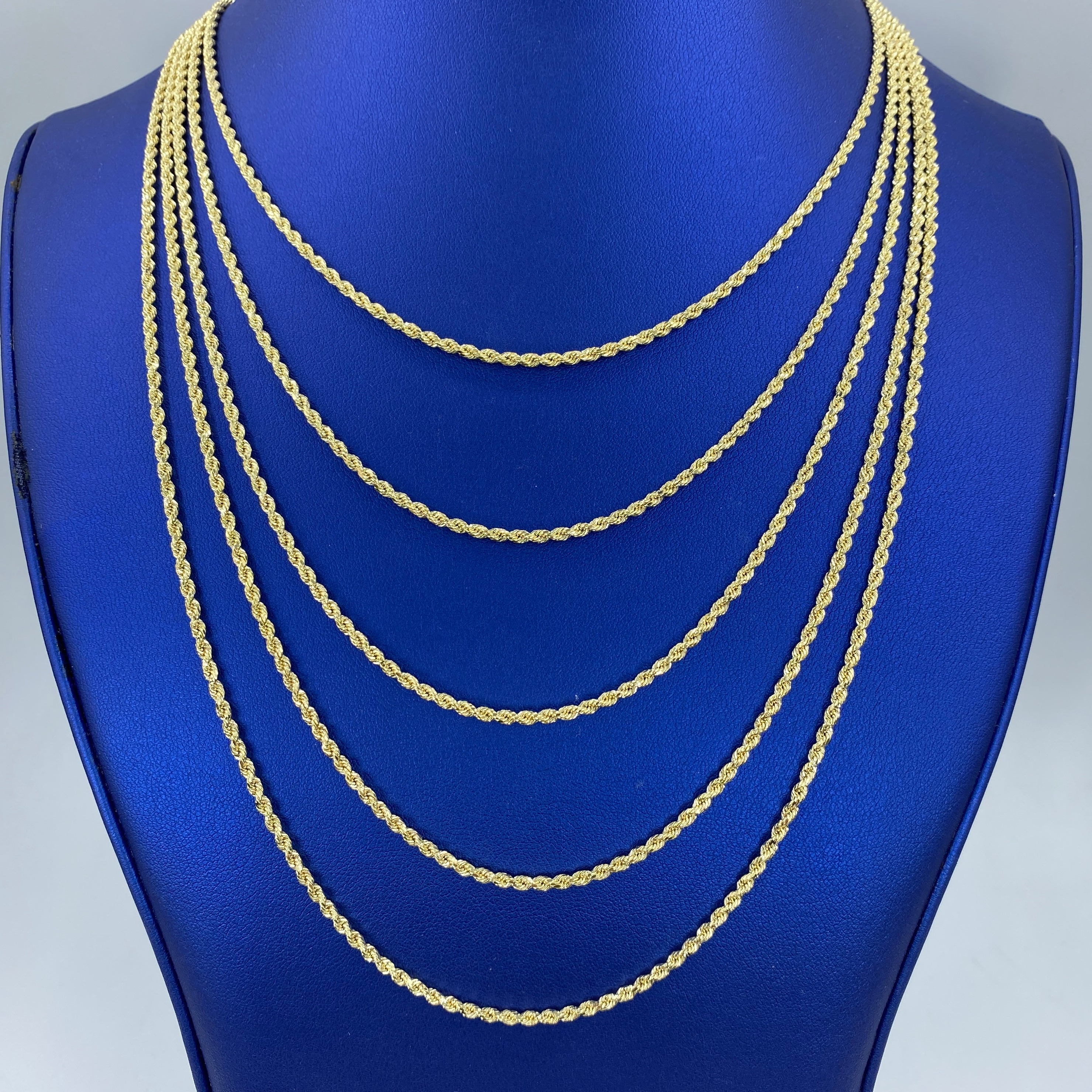 10k Gold 2mm Rope 2024 chain 24 inch new