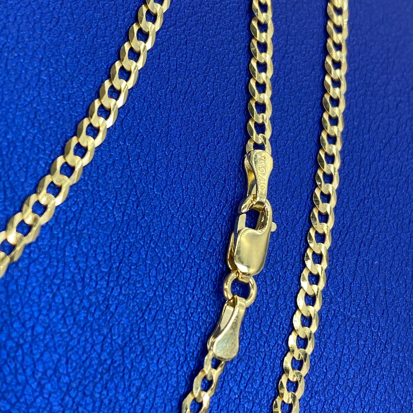 10K Gold 3MM Flat Cuban Link Chain 16-20"