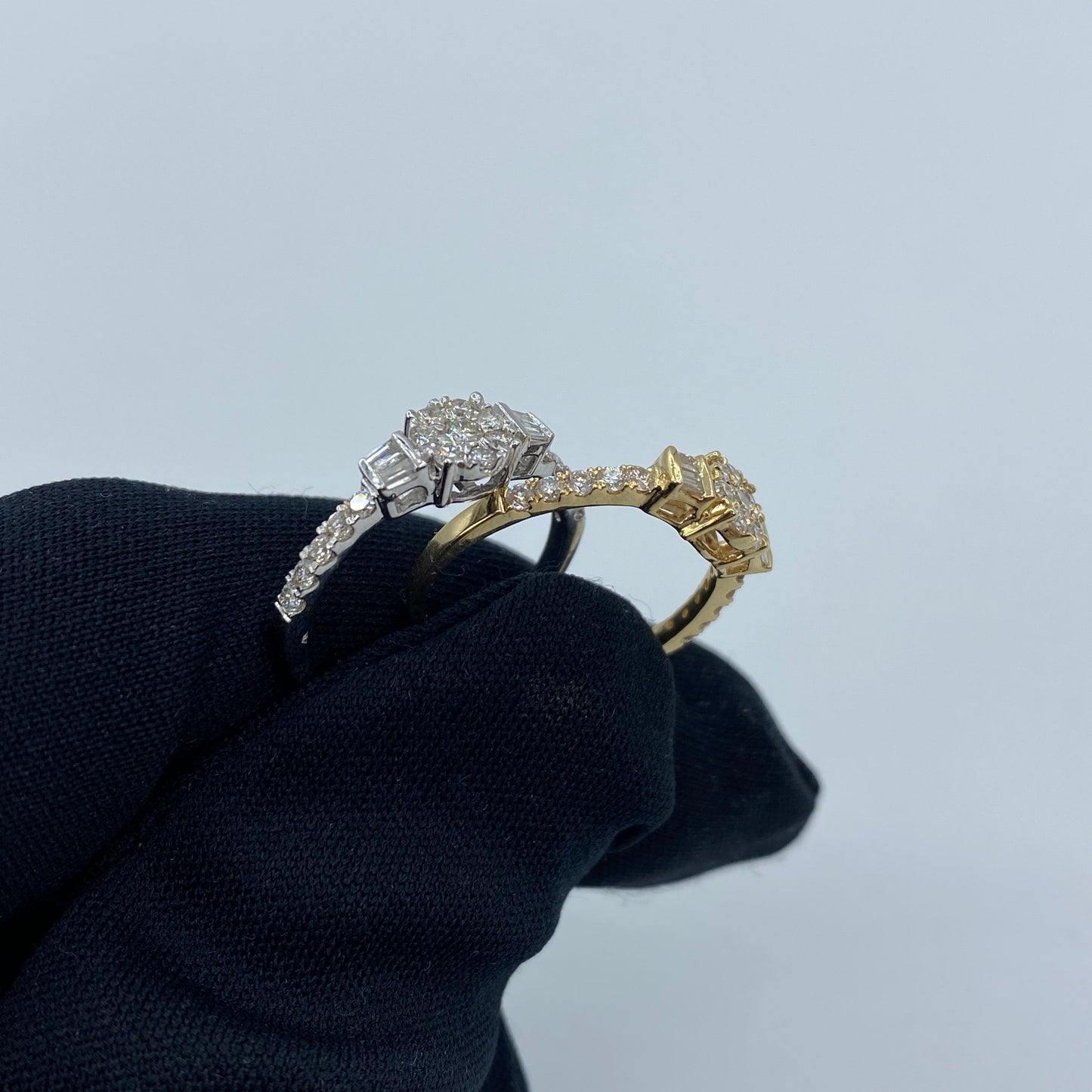 14K Diamond Baguette Engagement Ring