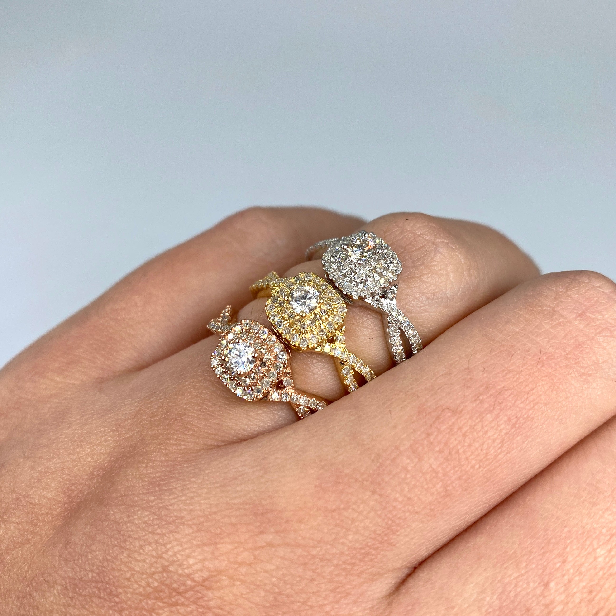 Large center stone engagement rings sale