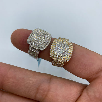 14K Square Washington Diamond Ring