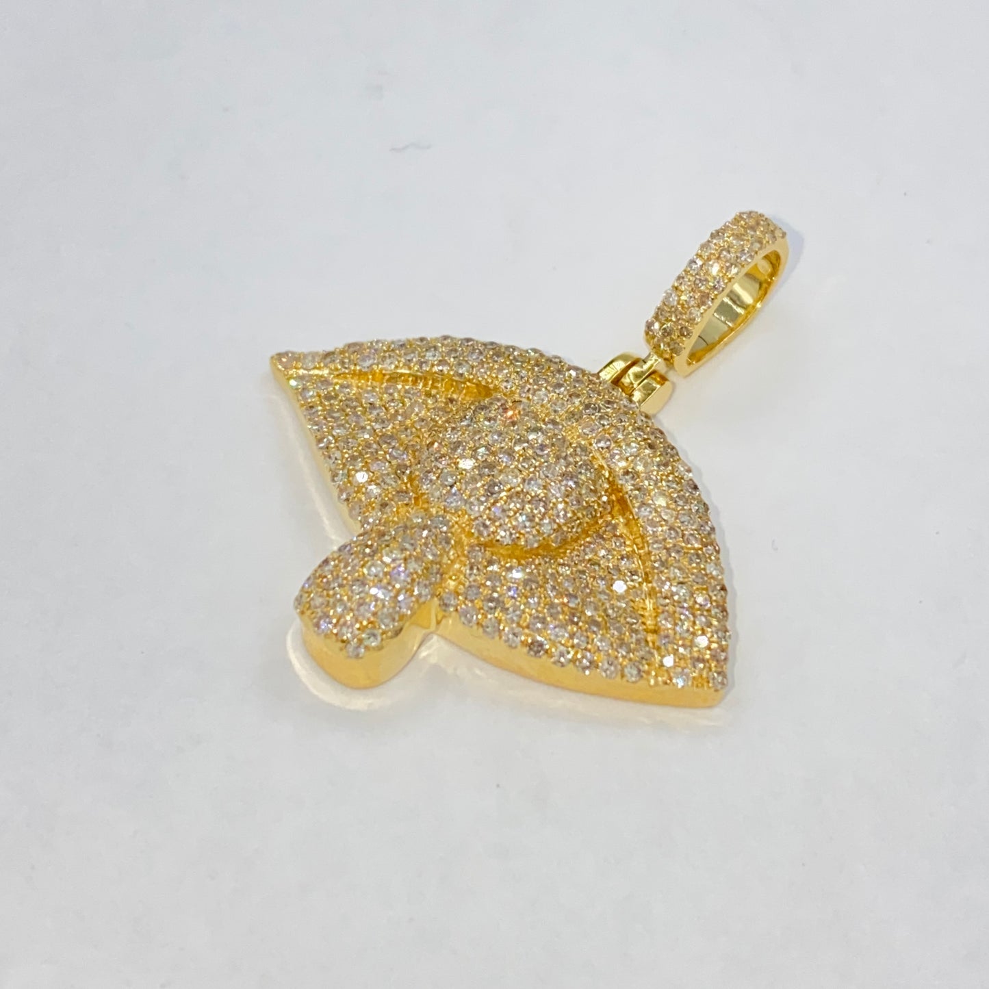 10K Eye Teardrop Diamond Pendant