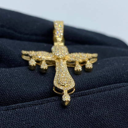 Love Angel Cross Diamond Pendant