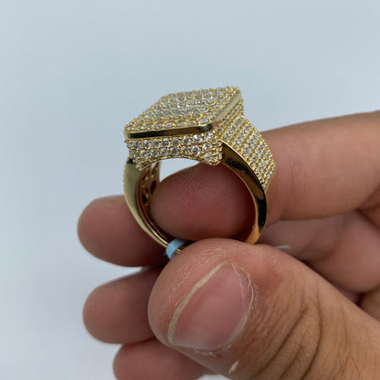 14K Rectangle Diamond Baguette Ring 5.65ct