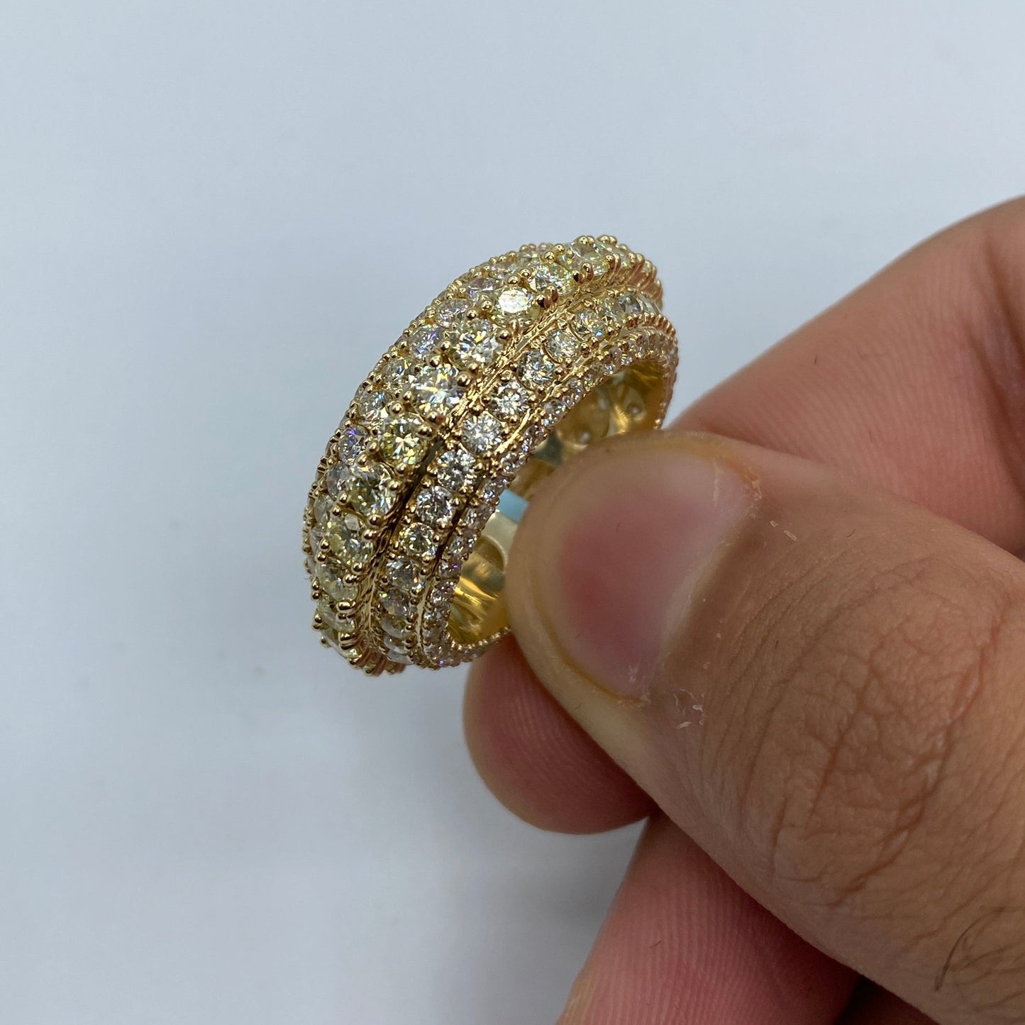 14K California Eternity Diamond Ring 9.4ct