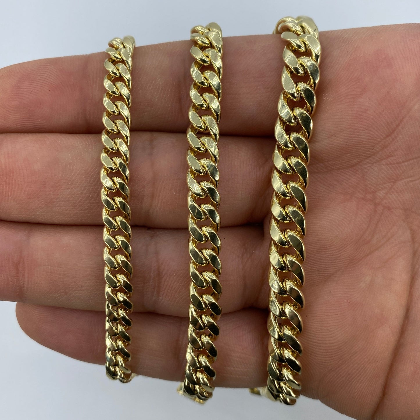 10K Gold Chain Bracelet 8"