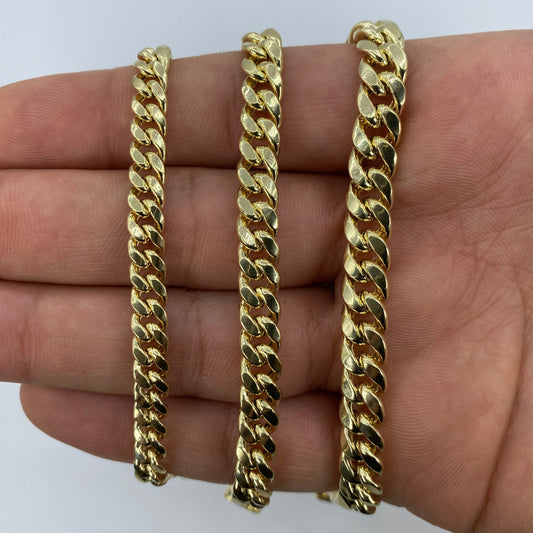 10K Gold Chain Bracelet 8"