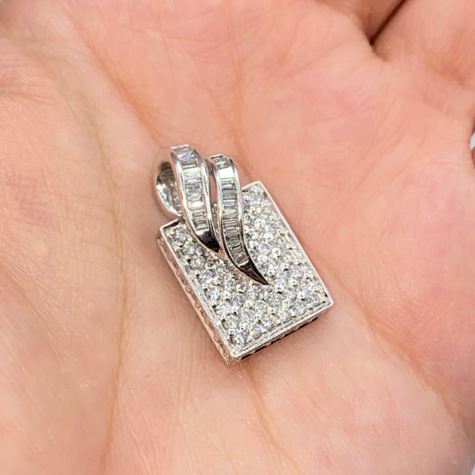 10K Icy Tag Diamond Pendant