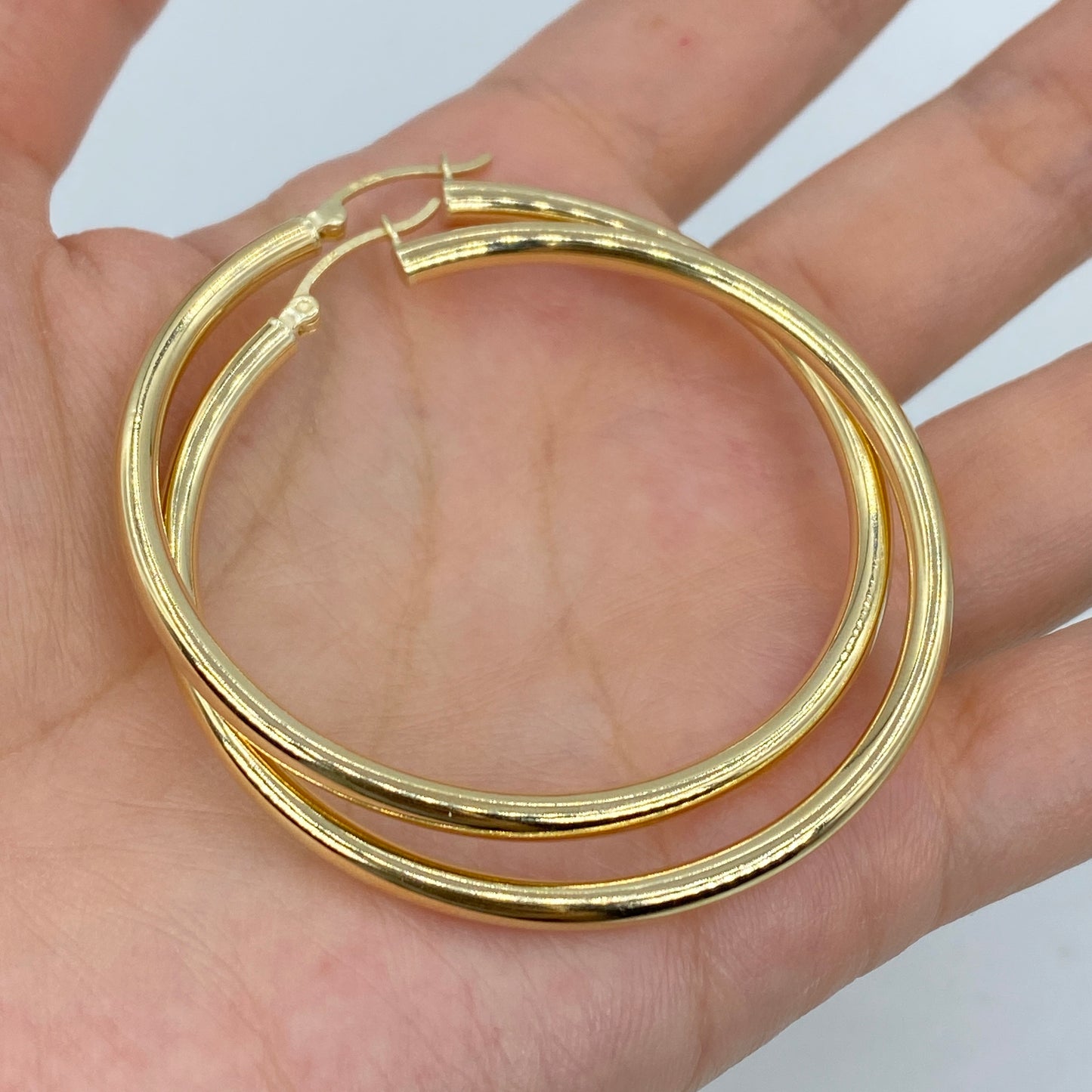 14K Gold Hoop Earrings 3.5MM