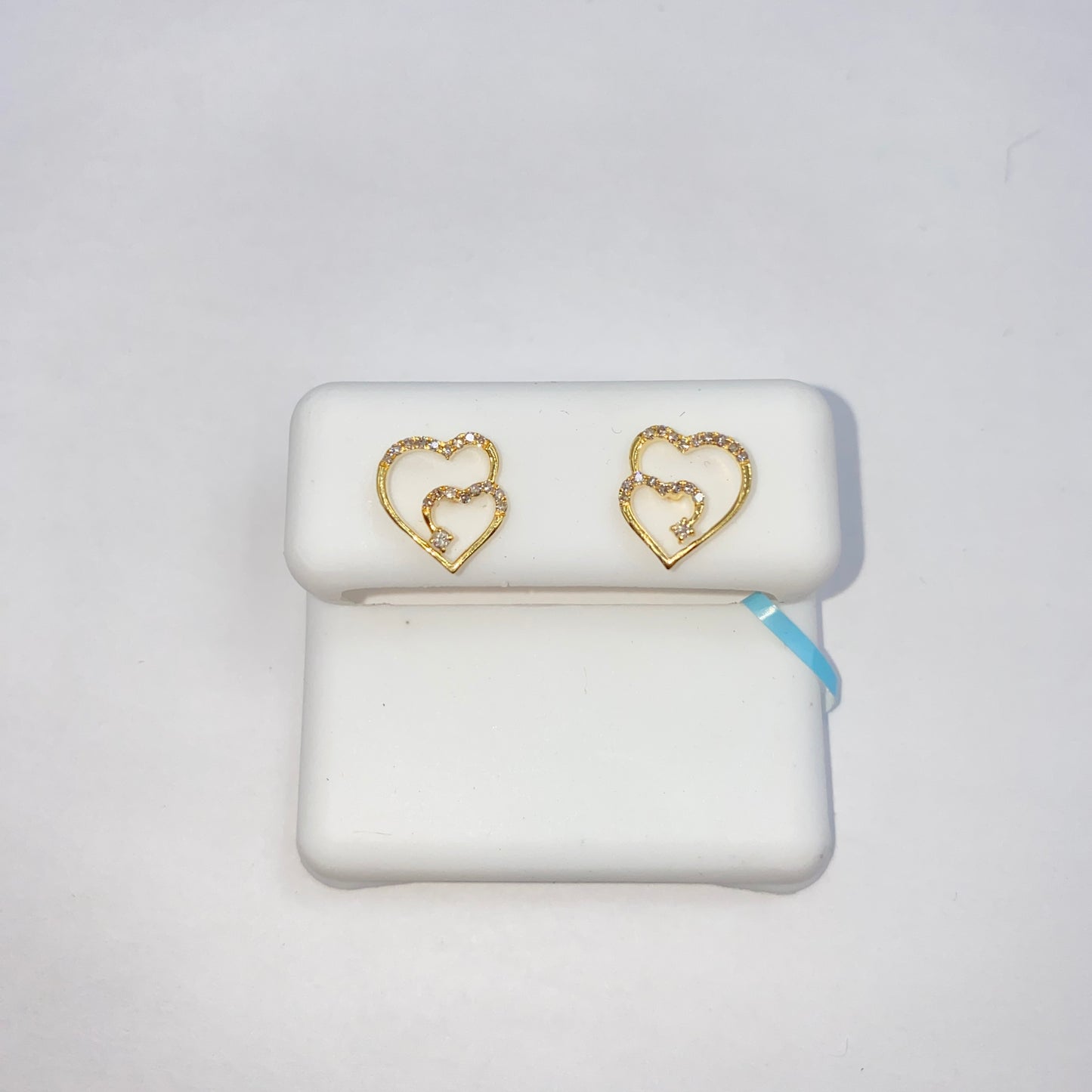 14K Treasure Heart Diamond Earrings