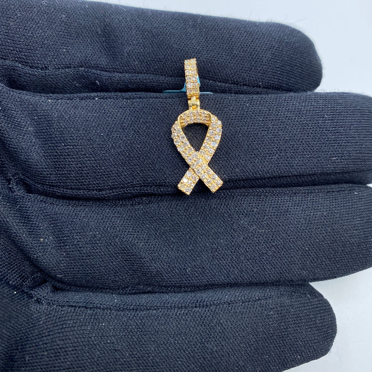 14k Breast Cancer Awareness Ribbon Pendant