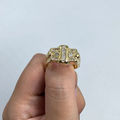 14K Diamond Baguette Cut Ring