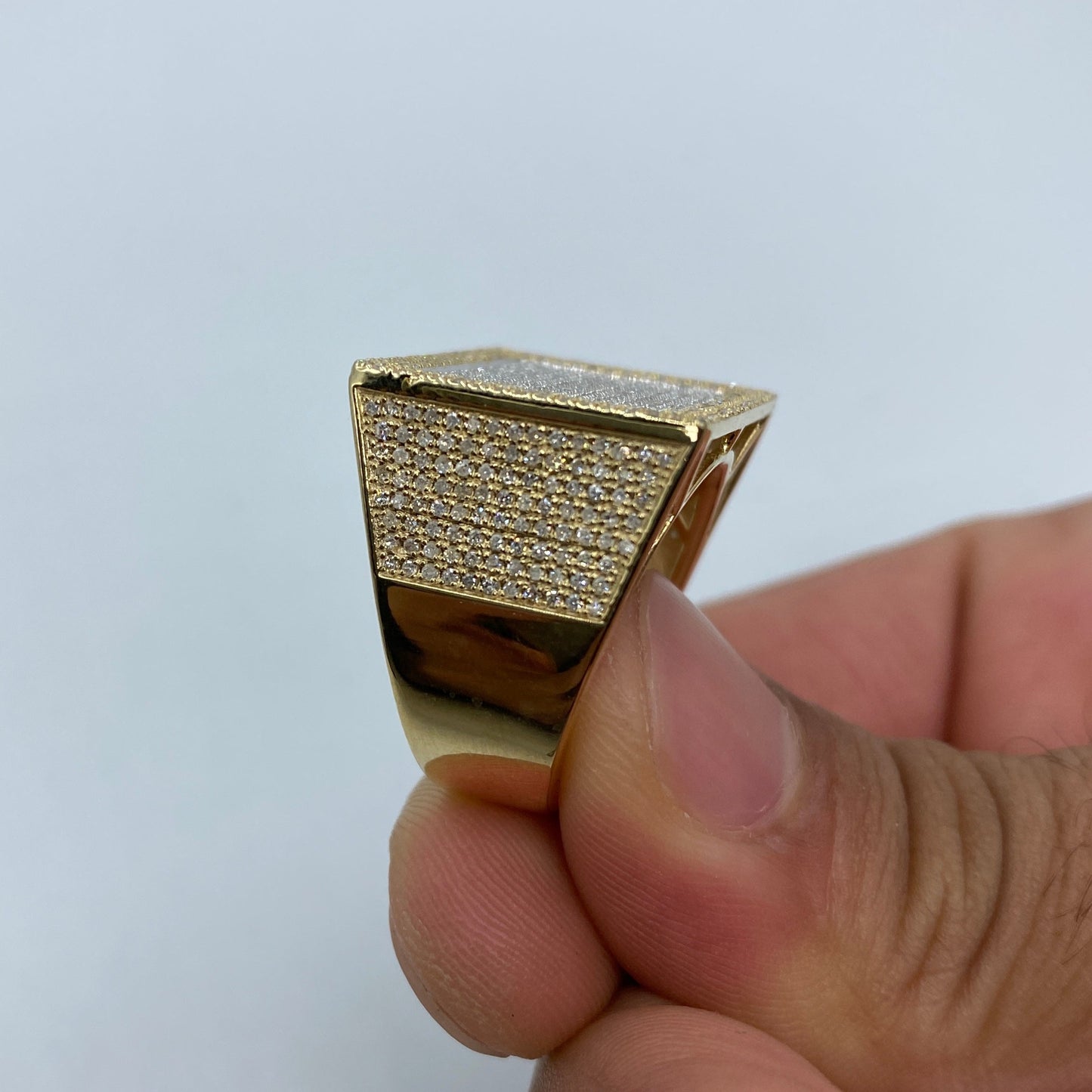 10K Rectangle Angelic Diamond Ring