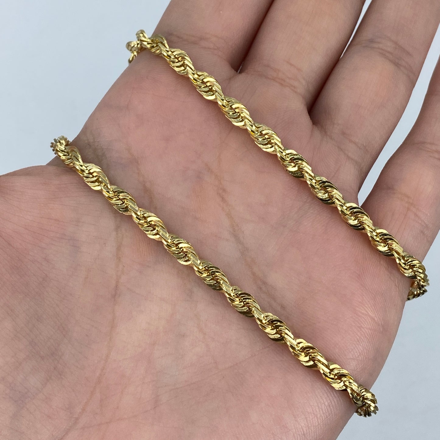 10K 4MM Rope Chain 23"