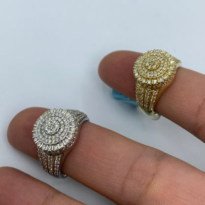 14K Petite Circle Wave Diamond Ring