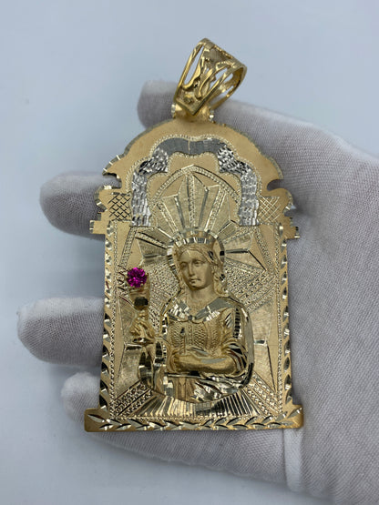 10K Saint Barbara Pendant - 4.25"