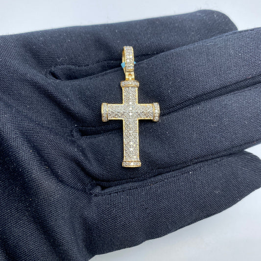 14K Old Latin Cross Diamond Pendant