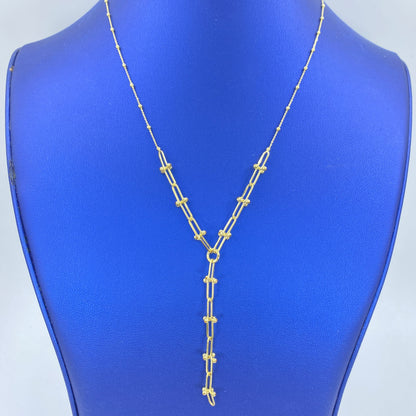 14K Manhattan Lariat Necklace 18"