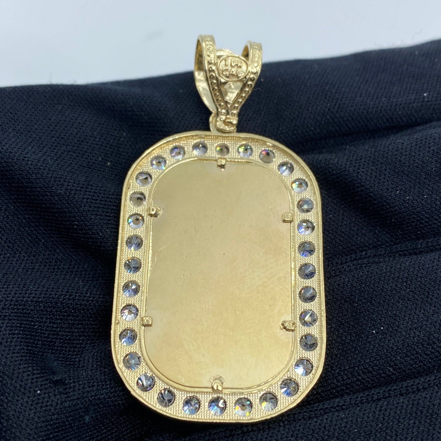 10K Rounded Rectangle Picture Photo Pendant