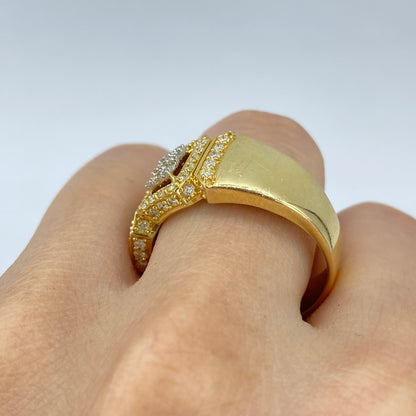14K Champion Rectangle Diamond Baguette Ring
