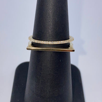 14K Stack Diamond Ring Adjustable