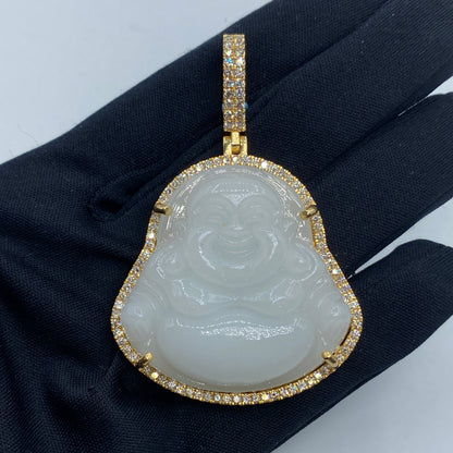 14K Buddha Diamond Pendant
