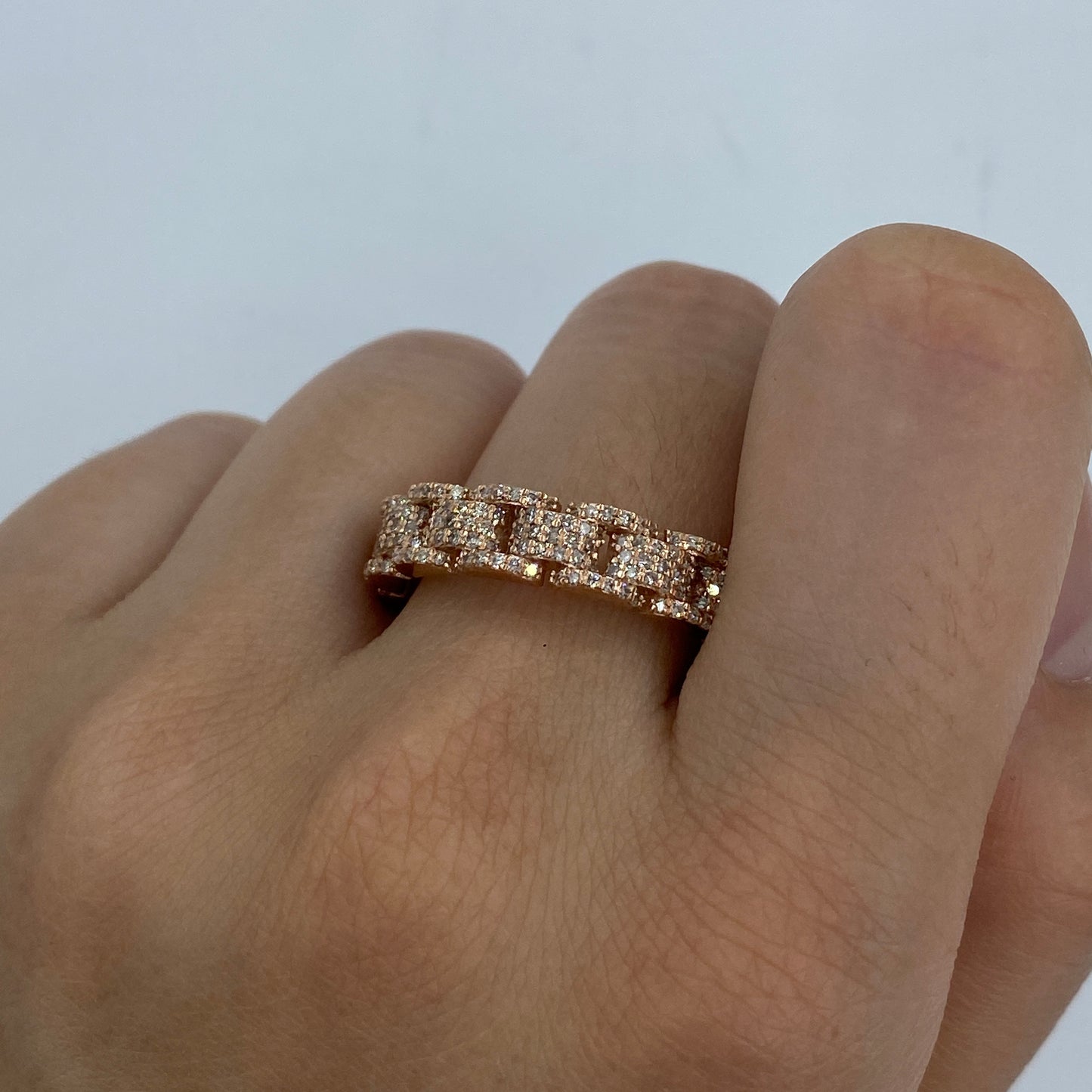 10K/14K Watch Band Diamond Ring