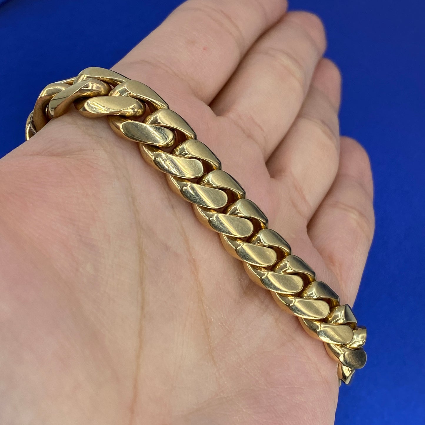14K Solid Gold Cuban Link Bracelet