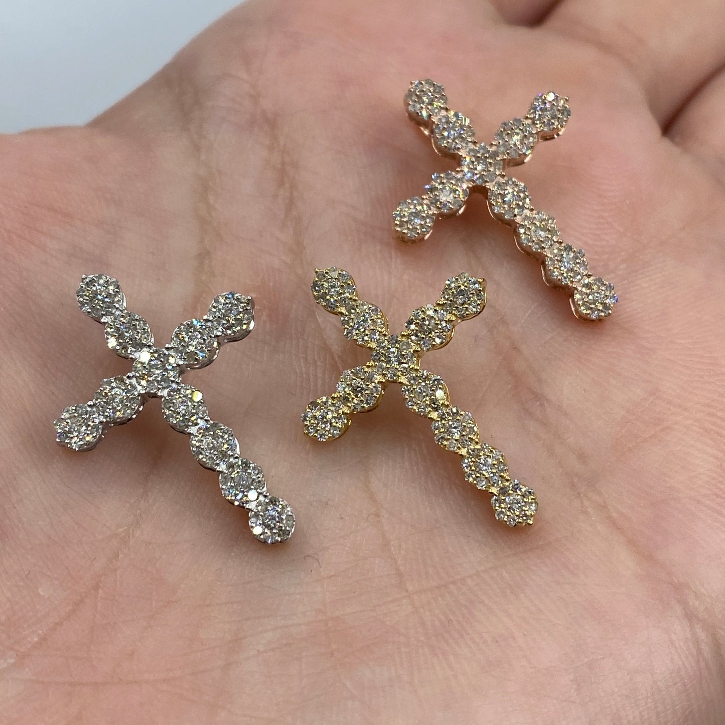 14K Fate Cross Diamond Pendant