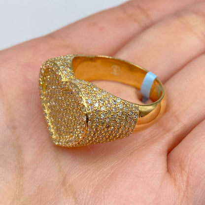 14K Heart Diamond Ring